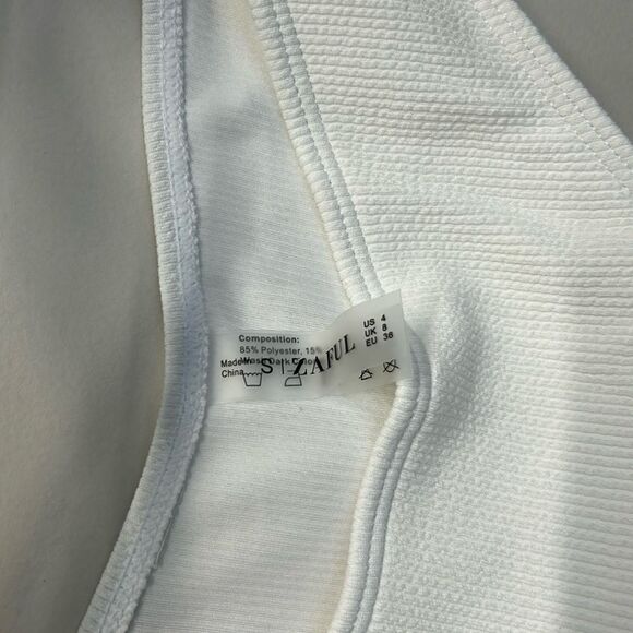 ZAFUL Women’s Strapless Lace Up Bikini Bandeau 2 Piece Swimsuit White Small - Picture 5 of 7